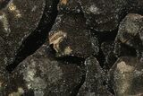 Septarian Dragon Egg Geode - Black Crystals #137937-1